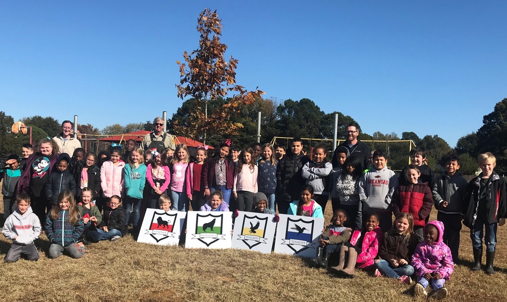 Sidney Deener Holds Tree Planting Ceremony