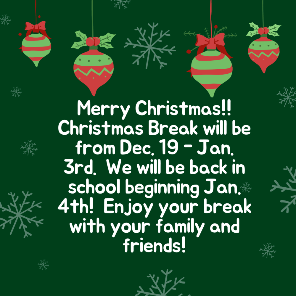 Christmas Break | McRae Elementary School